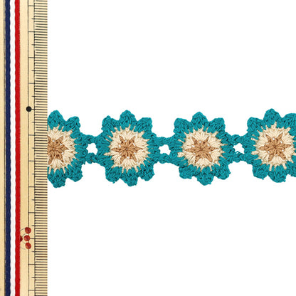 手芸テープ 『ニットテープ フラワーモチーフ 約3cm幅×長さ1.3m YR-KT261-03』