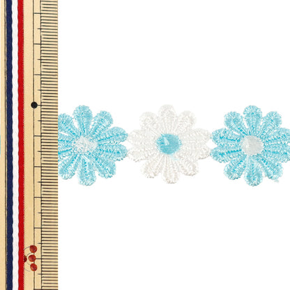 Chemiespitze „Blumenspitze weiß x blau ca. 1,5m YFL25-02"