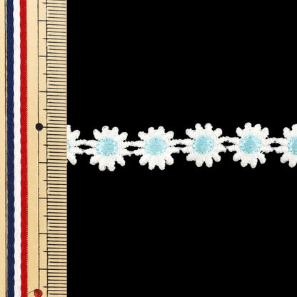 Pizzo chimico "Pizzo floreale blu circa 2 m YFL25-12"