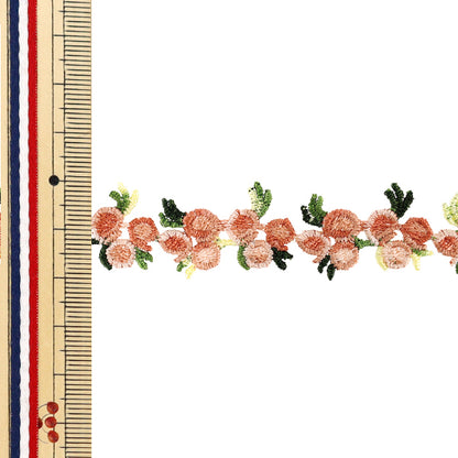 Chemische Spitze „Blumenspitze rosa“ ca. 1,5m YFL25-03"