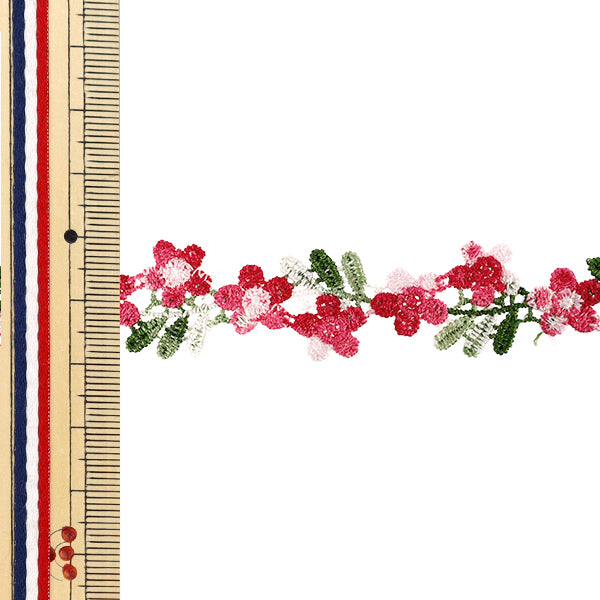 Pizzo chimico "Pizzo floreale rosa circa 1,5 m YFL25-06"