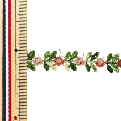 Chemische Spitze „Blumenspitze rosa“ ca. 1,5m YFL25-07"