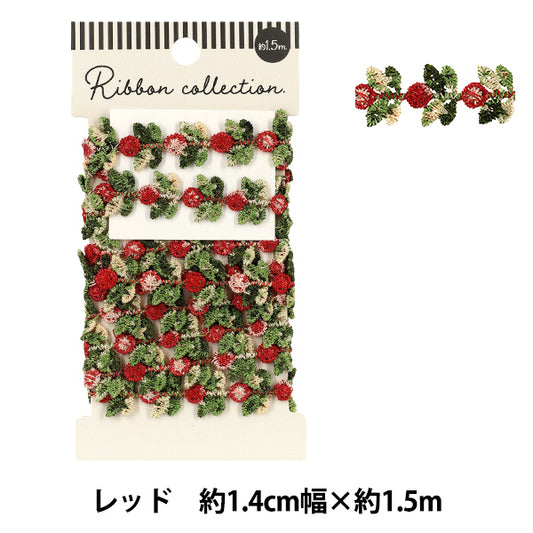 Химическое кружево «Flower Lace Red» около 1,5 м YFL25-07"