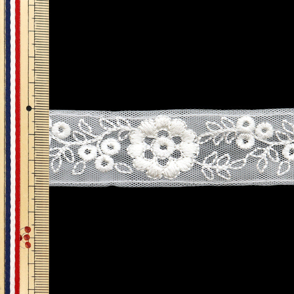 [De la cantidad 5] ArtilleraRibete "2024 Ribete bordado indio Blanco x blanco 2288a"