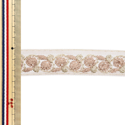 [Aus Menge 5] HandwerkBesätze "2024 Indischer Stickereibesatz Brauner x Brown M-445H"