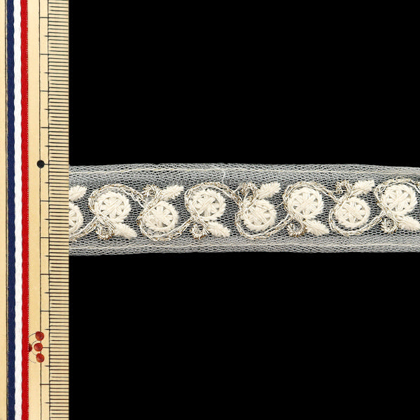 [Количество, начиная с 5] ремесленные изделияОтделка "2024 Отделка для индийской вышивки Белый x белый m-445b"