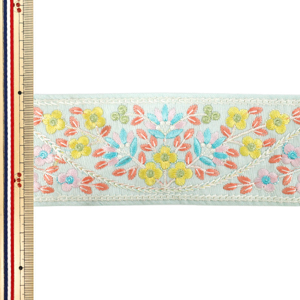 [الكمية تبدأ من 5] حرف اليدويةالزركشة "2024 زركشة التطريز الهندي Blue X Yellow 2232i"