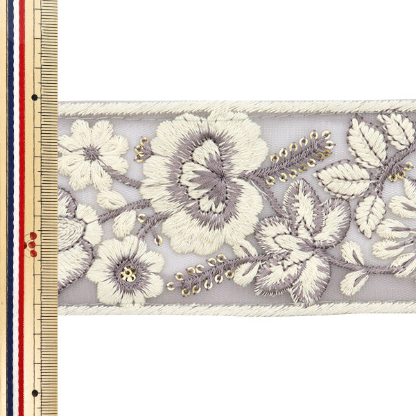 [Из количества 5] ремесленникОтделка "2024 Отделка для индийской вышивки Серый x grey 46254h"