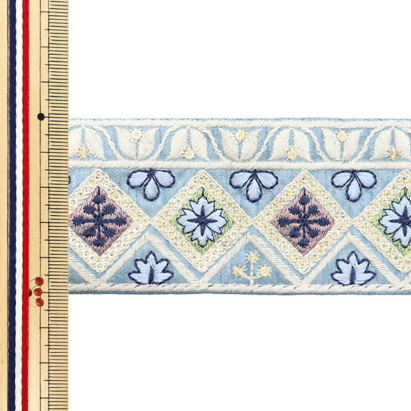 [Из количества 5] ремесленникОтделка "2024 Отделка для индийской вышивки Синий x синий 3074e"