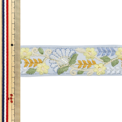 [الكمية من 5] الحرف اليدويةالزركشة "2024 زركشة التطريز الهندي رمادي × أزرق 3132C"