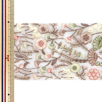 [الكمية من 5] الحرف اليدويةالزركشة "2024 زركشة التطريز الهندي أبيض × وردي 3159A"