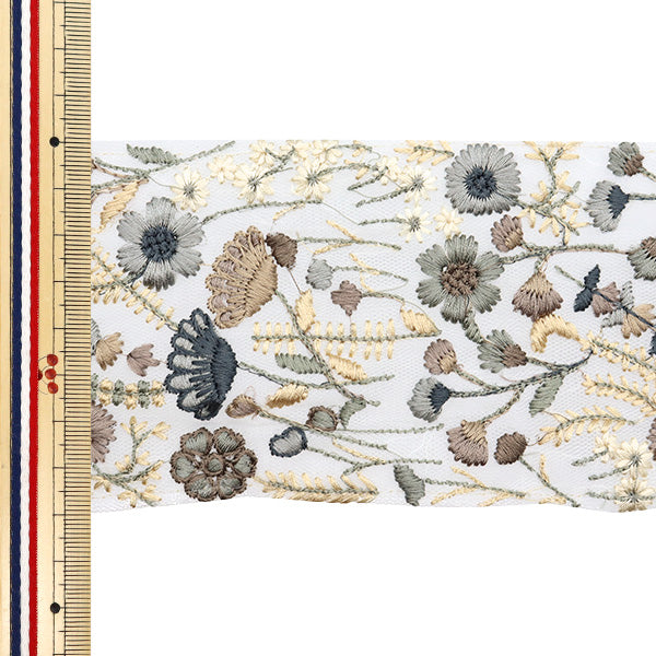 [Из количества 5] ремесленникОтделка "2024 Отделка для индийской вышивки Белый x grey 3159g"