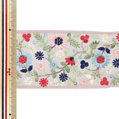 [Dalla quantità 5] artigianatoTrim "2024 Rifiniture per ricamo indiano Pink X Blue 3382a"