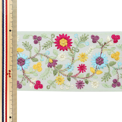 [الكمية من 5] الحرف اليدويةالزركشة "2024 زركشة التطريز الهندي أخضر × أصفر 3382J"