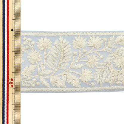 [Из количества 5] ремесленникОтделка "2024 Отделка для индийской вышивки Синий x белый 46328#5"