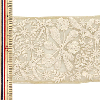 [الكمية من 5] الحرف اليدويةالزركشة "2024 زركشة التطريز الهندي بيج × أبيض M-164E"