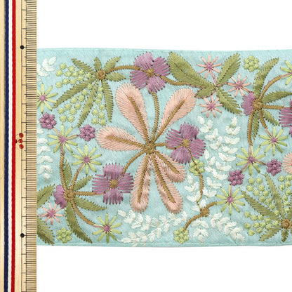 [الكمية من 5] الحرف اليدويةالزركشة "2024 زركشة التطريز الهندي أخضر × وردي M-164F"