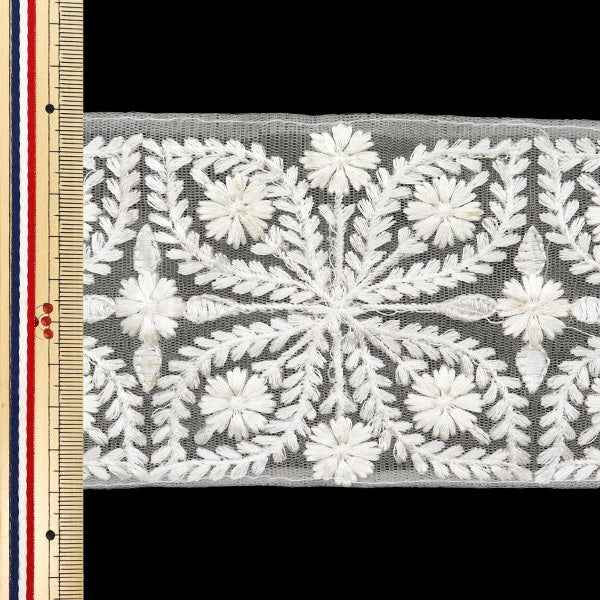 [Из количества 5] ремесленникОтделка "2024 Отделка для индийской вышивки Белый x белый m-216b"