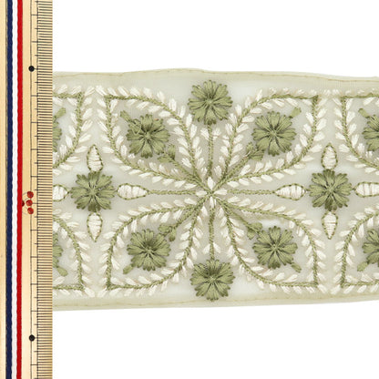 [Из количества 5] ремесленникОтделка "2024 Отделка для индийской вышивки Зеленый x green m-216o"