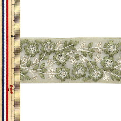 [Из количества 5] ремесленникОтделка "2024 Отделка для индийской вышивки Зеленый х зеленый M-217L"