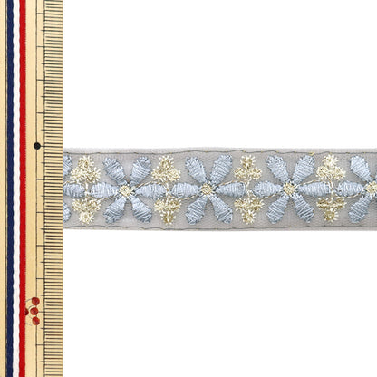 [Из количества 5] ремесленникОтделка "2024 Отделка для индийской вышивки Серый x grey m-224h"