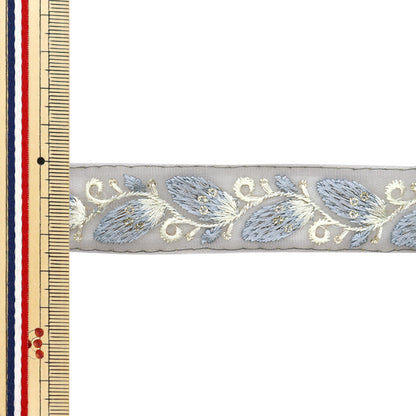 [Из количества 5] ремесленникОтделка "2024 Отделка для индийской вышивки Серый x grey m-225c"