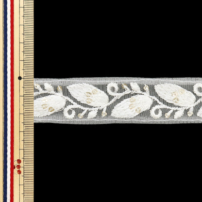 [Из количества 5] ремесленникОтделка "2024 Отделка для индийской вышивки Белый x белый m-225m"