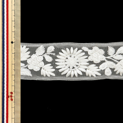 [Из количества 5] ремесленникОтделка "2024 Отделка для индийской вышивки Белый x белый m-229b"