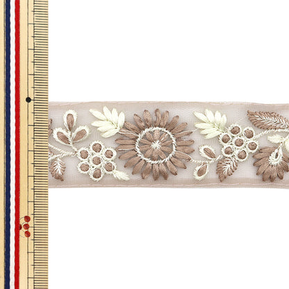 [Из количества 5] ремесленникОтделка "2024 Отделка для индийской вышивки Коричневый х коричневый M-229K"