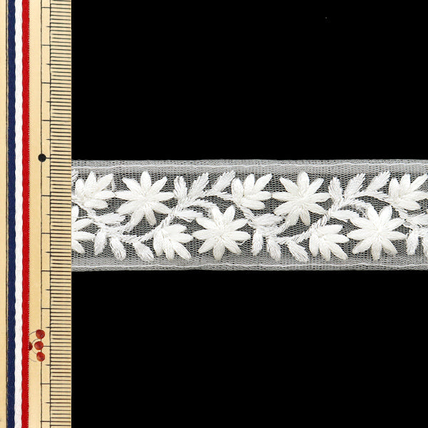[Из количества 5] ремесленникОтделка "2024 Отделка для индийской вышивки Белый x белый 2213b2"