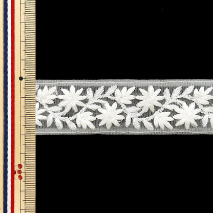 [Из количества 5] ремесленникОтделка "2024 Отделка для индийской вышивки Белый x белый 2213b2"