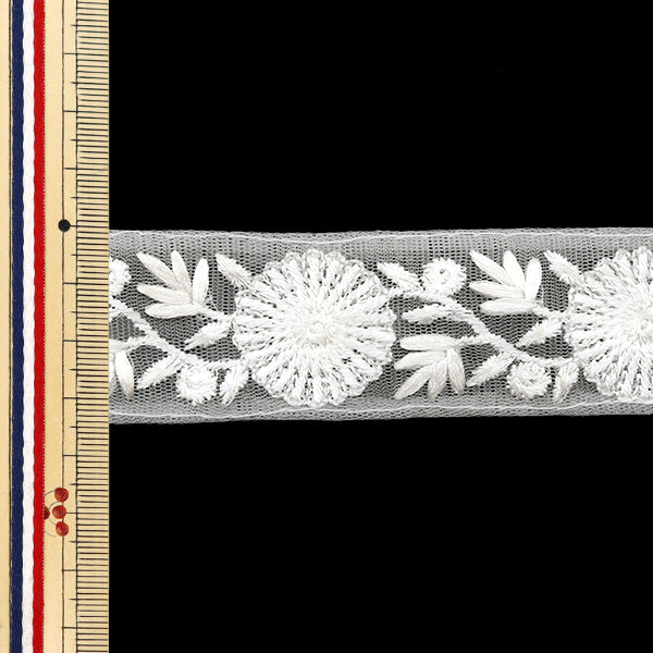 [Из количества 5] ремесленникОтделка "2024 Отделка для индийской вышивки Белый x белый 2234b9"