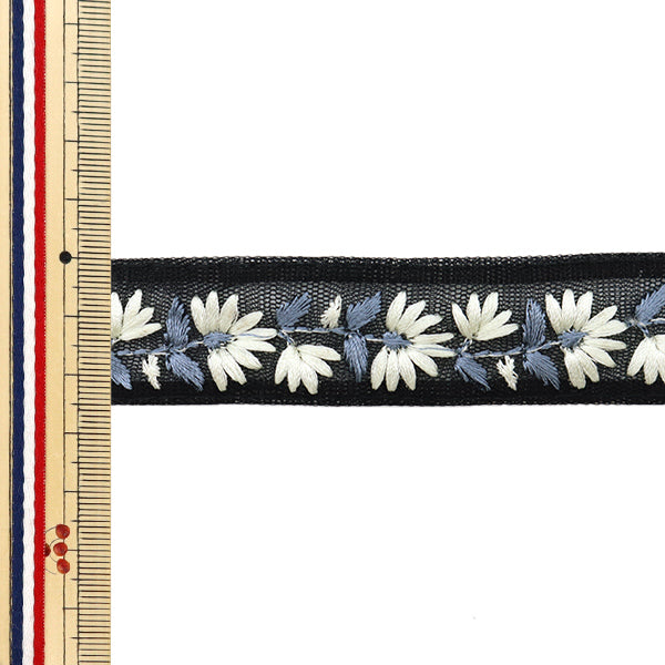 [Из количества 5] ремесленникОтделка "2024 Отделка для индийской вышивки Черный x grey 46210b1"