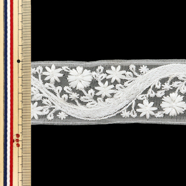 [Из количества 5] ремесленникОтделка "2024 Отделка для индийской вышивки Белый x белый 46365b2"