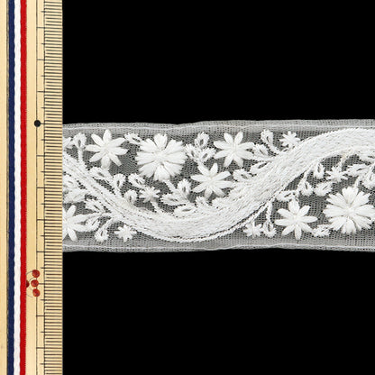 [Из количества 5] ремесленникОтделка "2024 Отделка для индийской вышивки Белый x белый 46365b2"