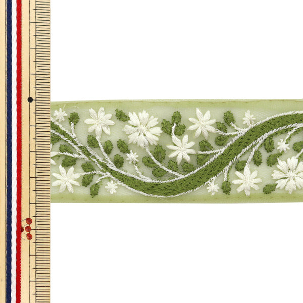 [Из количества 5] ремесленникОтделка "2024 Отделка для индийской вышивки Зеленый х зеленый 46365b4"
