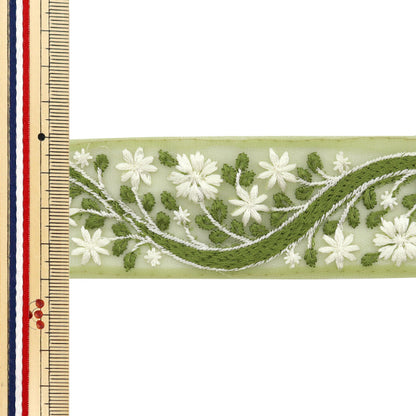 [Из количества 5] ремесленникОтделка "2024 Отделка для индийской вышивки Зеленый х зеленый 46365b4"