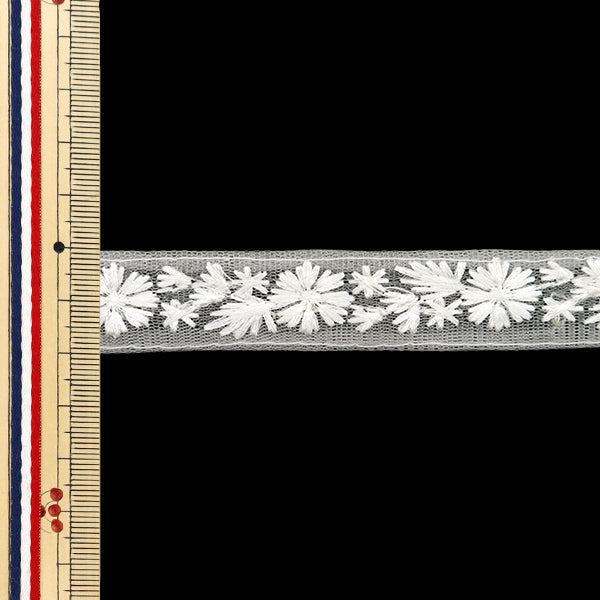 [수량 5에서] 수예브레이드 "2024 인도 자수 브레이드 흰색 x 화이트 46501B9"