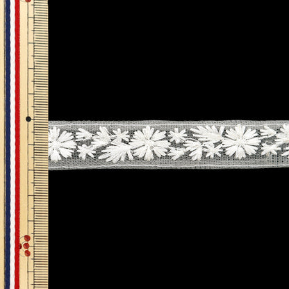 [수량 5에서] 수예브레이드 "2024 인도 자수 브레이드 흰색 x 화이트 46501B9"