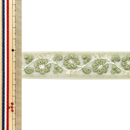 [Количество, начиная с 5] ремесленные изделияОтделка "2024 Отделка для индийской вышивки Зеленый х зеленый 808i"