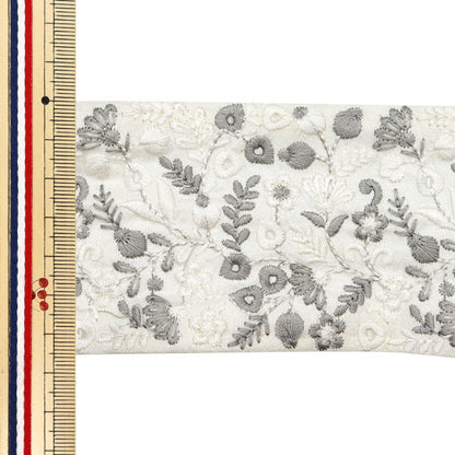 [Количество, начиная с 5] ремесленные изделияОтделка "2024 Отделка для индийской вышивки Белый x grey 2077c"