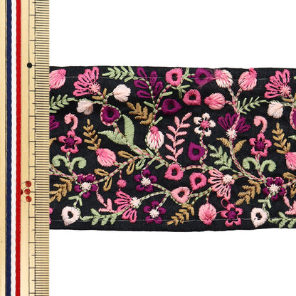 [Количество, начиная с 5] ремесленные изделияОтделка "2024 Отделка для индийской вышивки Черный x pink 2077f"