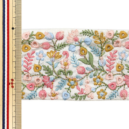 [Количество, начиная с 5] ремесленные изделияОтделка "2024 Отделка для индийской вышивки Белый x pink 2077g"