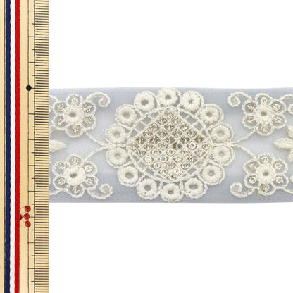 [Количество, начиная с 5] ремесленные изделияОтделка "2024 Отделка для индийской вышивки Синий x белый 2079c"
