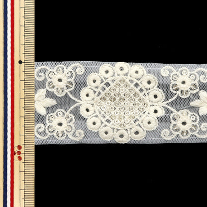 [Количество, начиная с 5] ремесленные изделияОтделка "2024 Отделка для индийской вышивки Белый x белый 2079J"