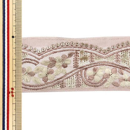 [Количество, начиная с 5] ремесленные изделияОтделка "2024 Отделка для индийской вышивки Розовый x белый 2089d"