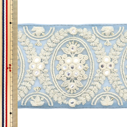 [Количество, начиная с 5] ремесленные изделияОтделка "2024 Отделка для индийской вышивки Синий x белый 2105а"