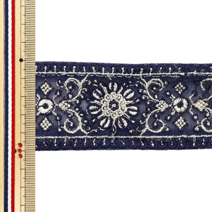 [Количество, начиная с 5] ремесленные изделияОтделка "2024 Отделка для индийской вышивки Синий X White 2160a"