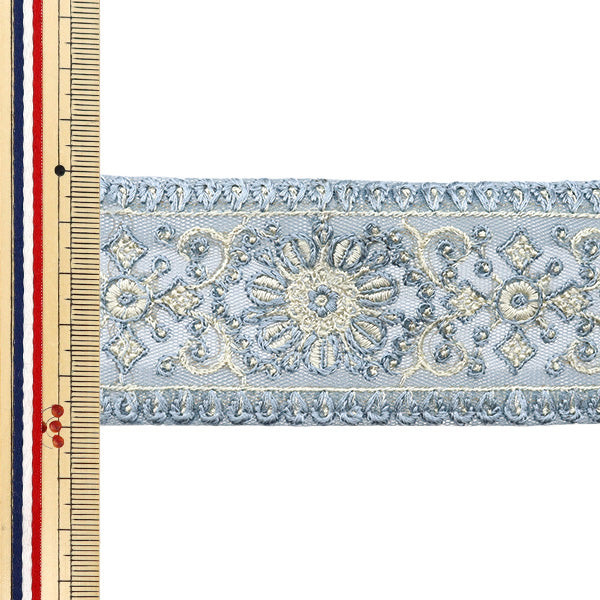 [Количество, начиная с 5] ремесленные изделияОтделка "2024 Отделка для индийской вышивки Синий x белый 2160e"