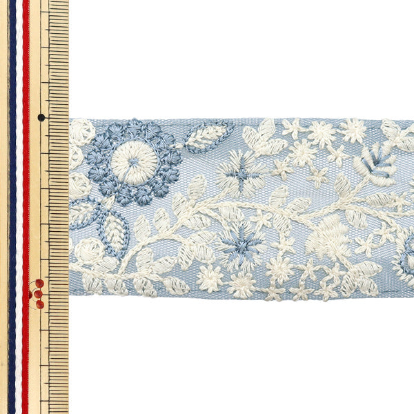 [Количество, начиная с 5] ремесленные изделияОтделка "2024 Отделка для индийской вышивки Синий x белый 2168d"